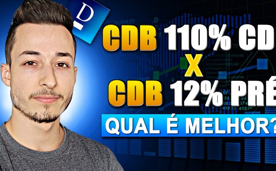 Gráfico comparando rentabilidade CDI 13,65% vs Prefixado 12,5% em 5 anos