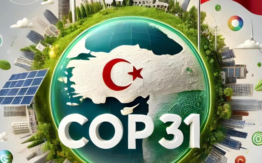 Líderes na COP31 na Turquia discutem meta de eletrificação global com usinas fósseis ao fundo