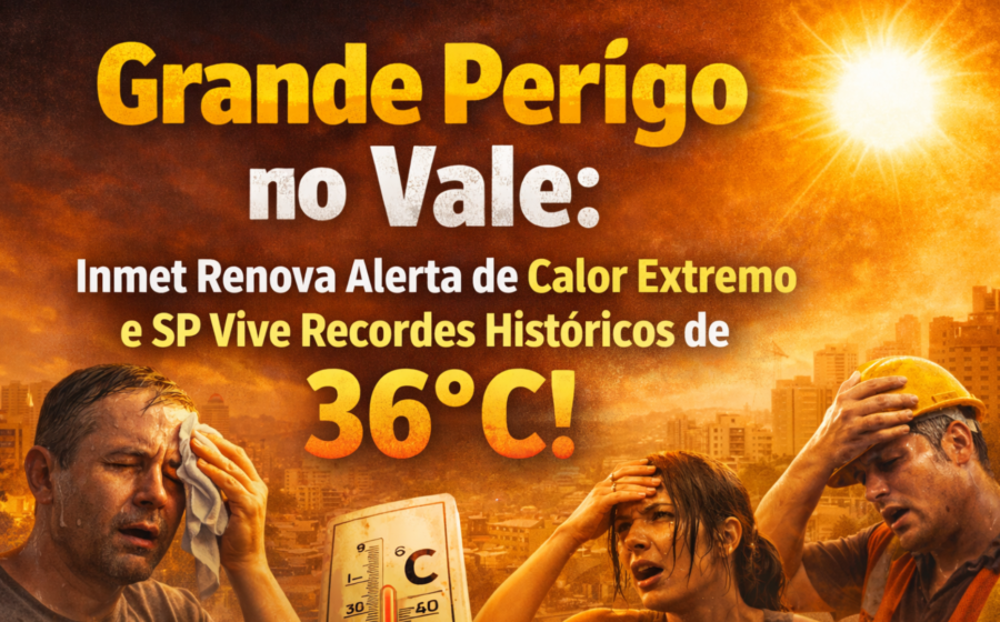 Céu carregado com trovoadas sobre Campo Grande sob calor de 36°C
