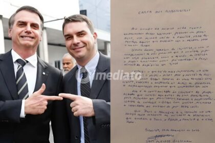 Documento assinado por Flávio Bolsonaro com brasão da República alterado e múltiplas versões