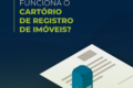 Tela de computador mostrando mapa do Brasil com ícones de cartórios conectados pela plataforma nacional de busca de imóveis