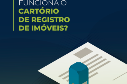Tela de computador mostrando mapa do Brasil com ícones de cartórios conectados pela plataforma nacional de busca de imóveis