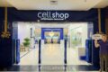 Loja Cellshop com exposição de produtos próprios da marca JOOG incluindo eletrônicos e lifestyle