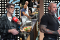 Henrique Fogaça e Paola Carosella, jurados do MasterChef Brasil, lado a lado em foto promocional da Band
