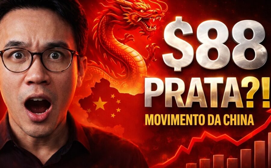 Gráfico de alta da bolsa chinesa com setor IA em destaque e ações small caps subindo 3,4%