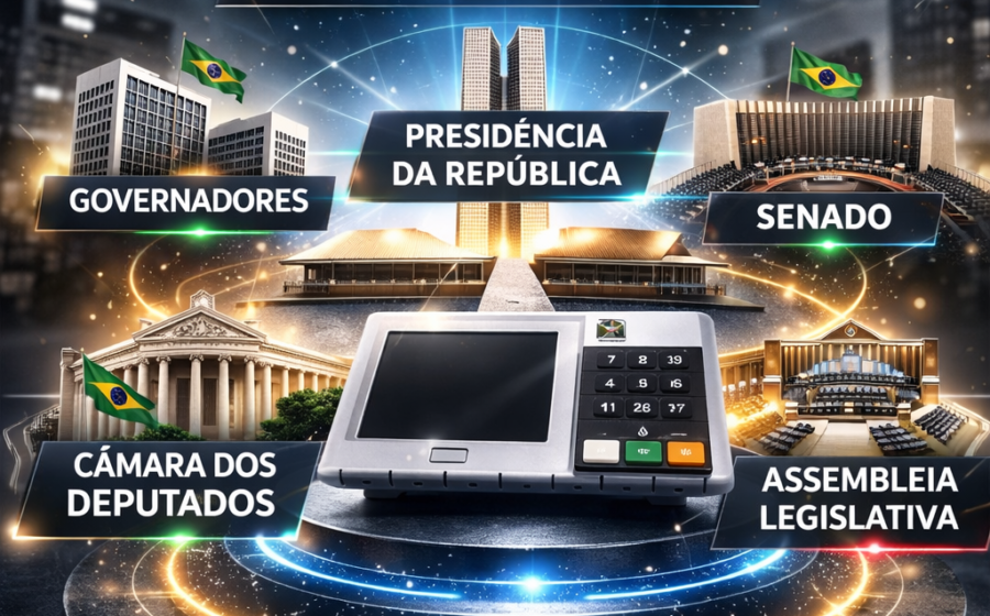 Eleitores enfrentam chuva forte para votar em seção eleitoral alagada