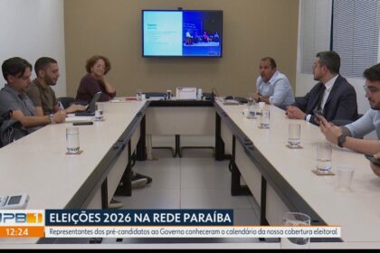 Equipe da Rede Paraíba no centro de operações jornalísticas durante cobertura das Eleições 2026