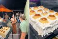 Confeiteira de Belém sorri segurando celular com gráfico de crescimento de 400 para 26 mil seguidores