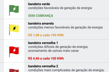 Medidor de energia elétrica residencial exibindo consumo normal sem taxa extra bandeira verde novembro