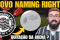 Estádio Neo Química Arena do Corinthians com logotipo da Caixa Econômica Federal