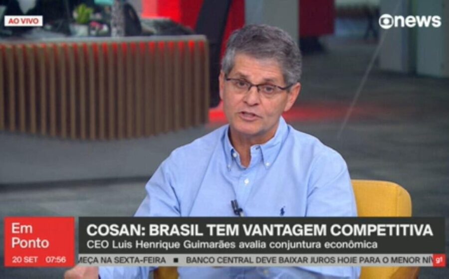 Logotipo da Cosan e Rumo sobre trilhos ferroviários representando negociação frustrada de venda de participação acionária