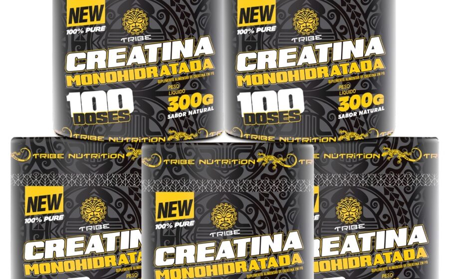 Pote de creatina 1kg com etiqueta R$ 63 e potes de vidro herméticos com selo 51% off
