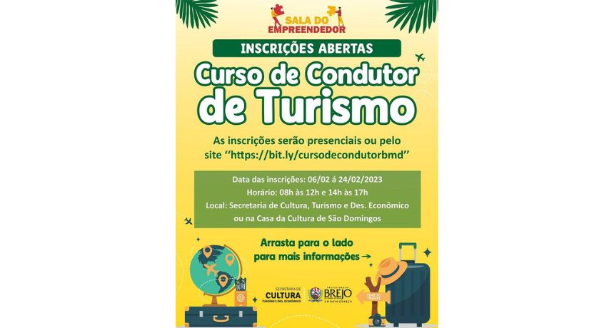 Curso gratuito condutor turismo Itararé 35 vagas pré-inscrição aberta janeiro 2027