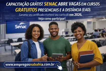 Alunos em sala de aula do Senac BH aprendendo técnicas de vendas e atendimento ao cliente