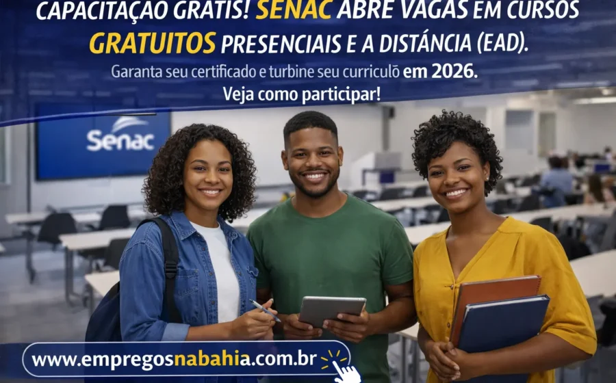 Alunos em sala de aula do Senac BH aprendendo técnicas de vendas e atendimento ao cliente