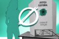 Logotipos Meta (Facebook, Instagram, WhatsApp, Threads) sobre balança da justiça, representando ordem para remover posts que incitem demissão por voto