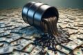 Gráfico do dólar a R$ 5,03 com ícones de petróleo, balanços corporativos e urna eletrônica
