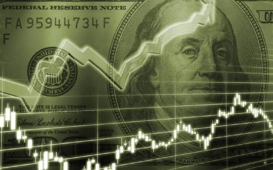 Gráfico mostra dólar a R$ 5,44 com maior alta semanal desde 2008 e Ibovespa caindo 18% em cinco dias