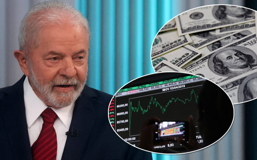 Gráfico mostra dólar em queda e Bolsa B3 em alta com entrada de capital externo