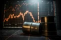 Gráfico financeiro mostra dólar abaixo de R$ 5 e petróleo Brent acima de US$ 116