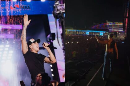 Drone caído no palco atinge cantor Zé Vaqueiro durante show na ExpoFest Itacoatiara