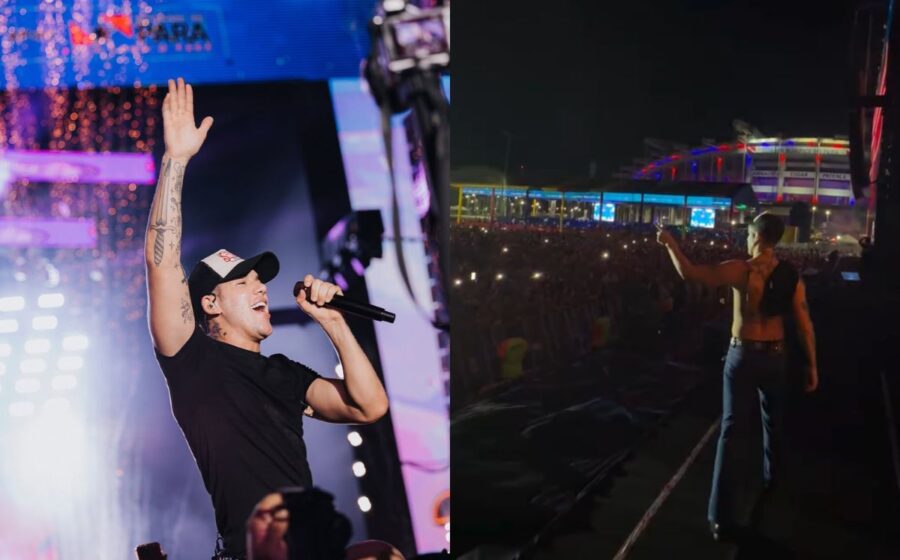 Drone caído no palco atinge cantor Zé Vaqueiro durante show na ExpoFest Itacoatiara