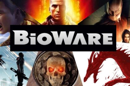 Fechamento da BioWare pela EA com logos dos jogos Dragon Age e Mass Effect