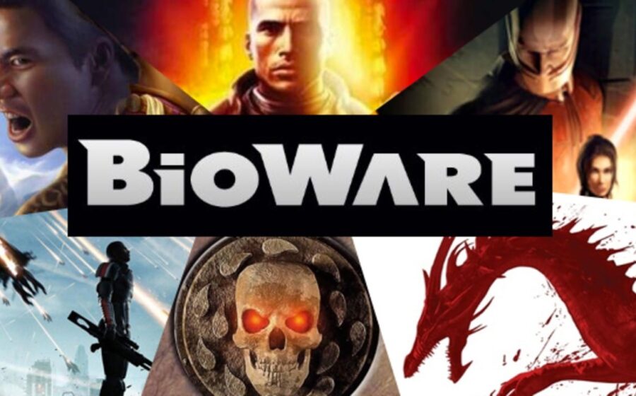 Fechamento da BioWare pela EA com logos dos jogos Dragon Age e Mass Effect