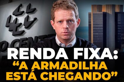 Investidor analisa armadilha tributária de ETF renda fixa com gráficos e alerta fiscal
