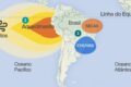 Mapa de anomalia térmica do Pacífico mostrando El Niño intenso com 3,8°C acima da média