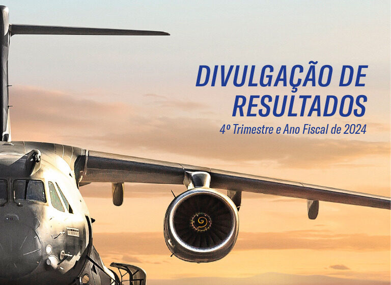 Gráfico financeiro mostra ações da Embraer com seta indicando mudança de ADR 4:1 para 1:1