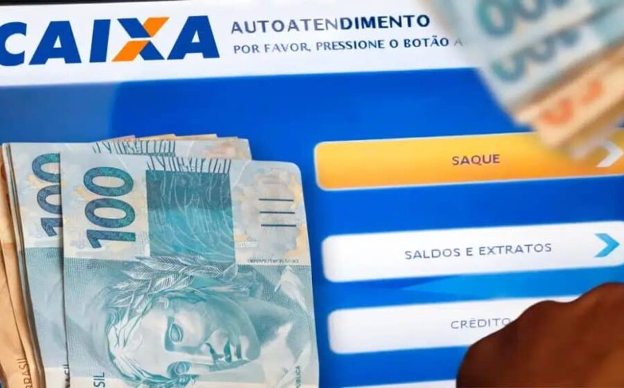 Caminhão da Caixa Econômica Federal na Praça Beira Rio em Registro SP para saque calamidade FGTS