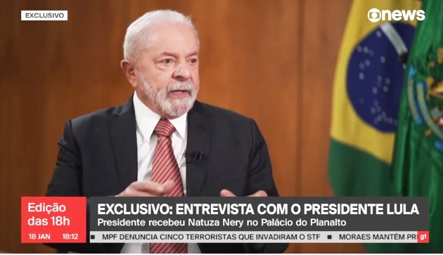 Lula no estúdio do Jornal Nacional para sabatina do segundo turno das eleições 2022