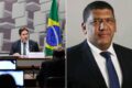 Reunião entre executivos bancários em Brasília com sede do Banco Central ao fundo