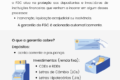 Ilustração de um escudo FGC rachado com vazamento de dinheiro representando risco bancário oculto