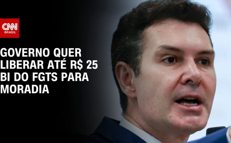 Gráfico mostra orçamento FGTS habitacional 2027 em R$ 144,5 bi com alerta de corte 33% para 2028