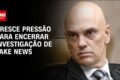 Ministro Edson Fachin em sessão do STF, presidente da corte arquiva investigações das Fake News