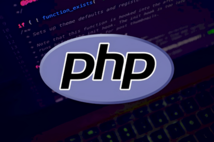 Alerta de segurança cibernética: logotipo PHP com sinal de perigo sobre interface do SEI