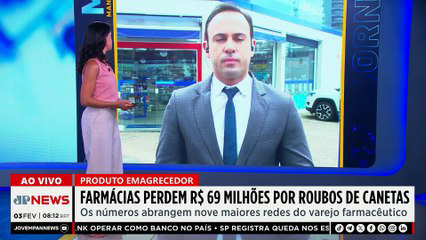 Gráfico de queda de ações de farmácias com logo do Mercado Livre e caixas de remédios