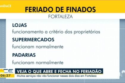 Calendário marcando 2 de novembro como feriado de Finados com aviso de direitos trabalhistas