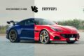 Ferraris e Porsches expostos no estacionamento do Independência Shopping em Juiz de Fora durante evento gratuito de superesportivos