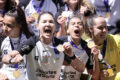 Taça do Mundial de Clubes Feminino da FIFA com bandeira dos EUA e escudo do Corinthians, sede 2028