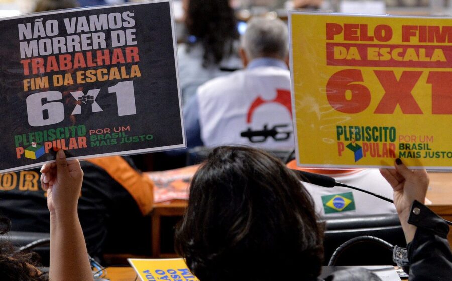 Gráfico Datafolha mostra queda de apoio ao fim da escala 6x1 de 68% para 59%
