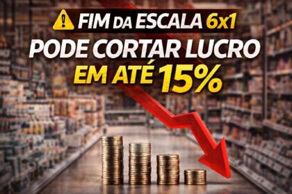 Prédio residencial com destaque para taxa de condomínio e calculadora mostrando aumento de 15%
