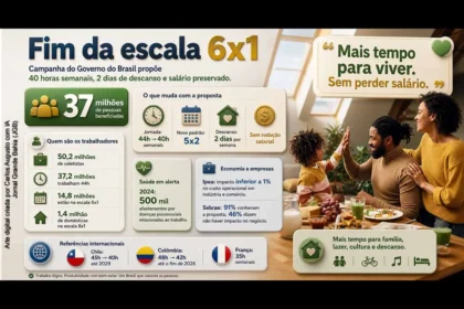 Trabalhador brasileiro comemora fim da escala 6x1 e redução da jornada para 40 horas semanais