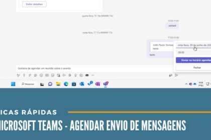 Trabalhadora usando Microsoft Teams no notebook, representando demissão por mensagens inadequadas