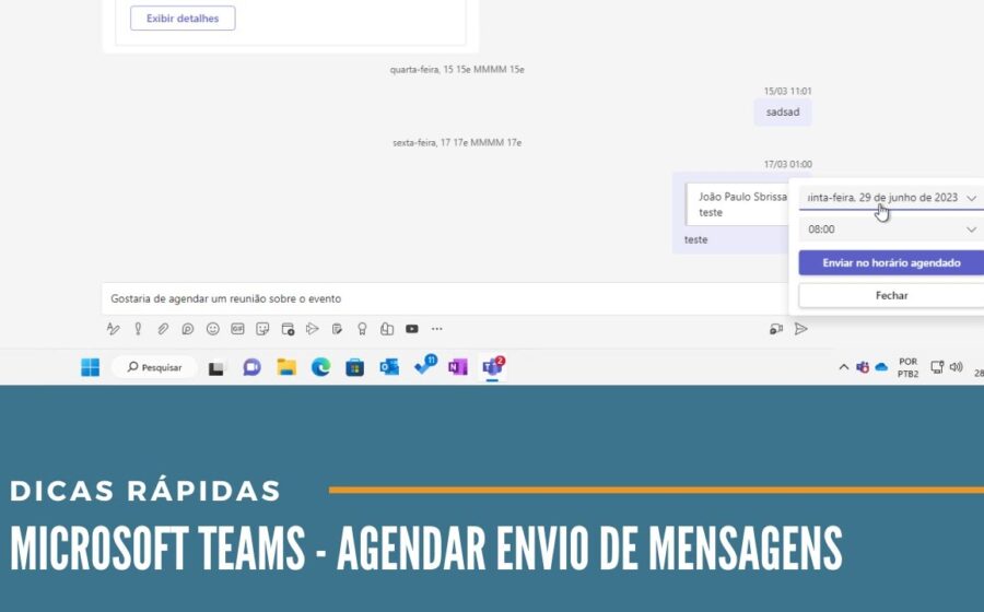 Trabalhadora usando Microsoft Teams no notebook, representando demissão por mensagens inadequadas