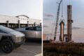Elon Musk entre foguete SpaceX e carro Tesla simbolizando fusão bilionária