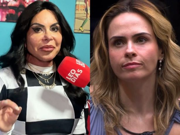 Ana Paula Renault em estúdio do GNT para novo programa de treta e relacionamentos
