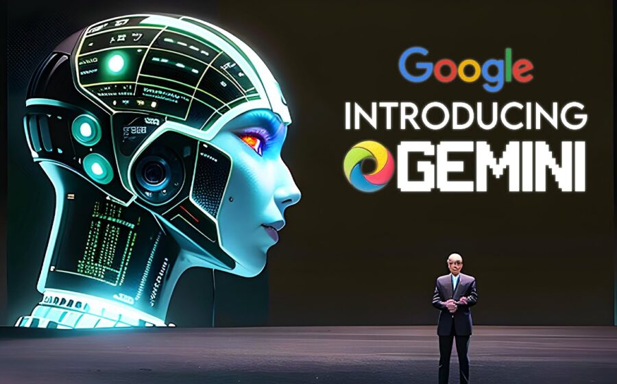 Logotipo do Gemini 4 Argon com ícone de escudo e código binário representando segurança cibernética e IA avançada